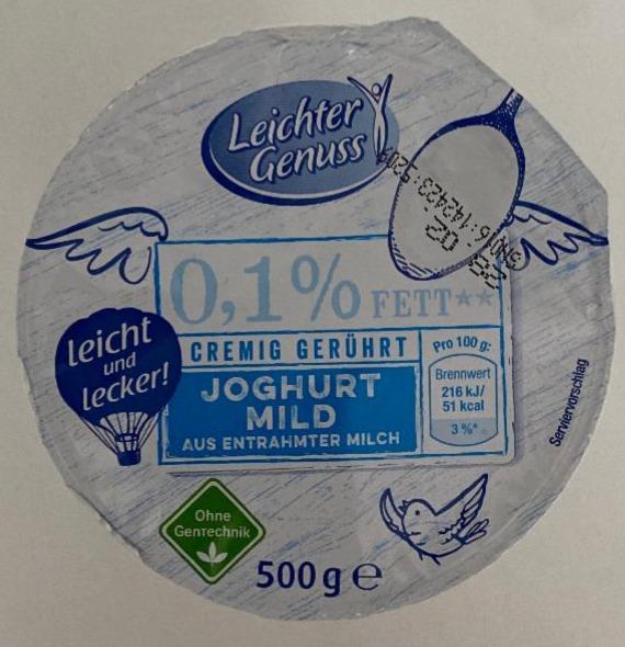 Фото - Joghurt mild 0.1% fett Leichter Genuss