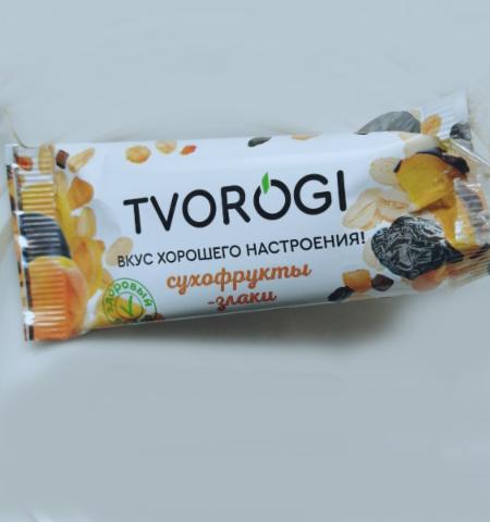 Фото - творожный батончик в шоколаде сухофрукты-злаки Tvorogi