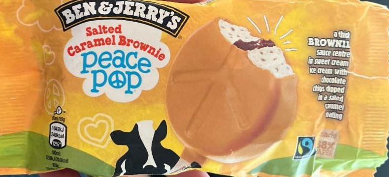 Фото - Мороженое Salted Caramel Brownie Peace Pop Ben & Jerry's