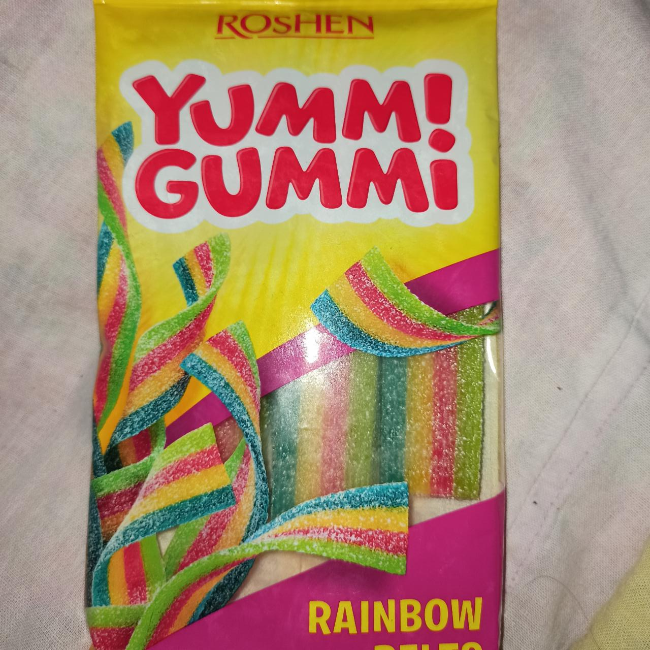 Фото - Конфеты желейные неглазированные Rainbow Belts Yummi Gummi Roshen