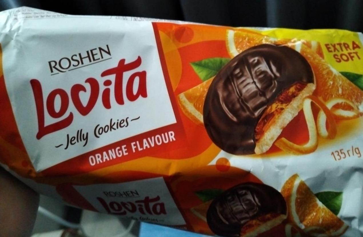 Фото - Печенье сдобное с желейной начинкой со вкусом апельсина Lovita Jelly Cookies Roshen