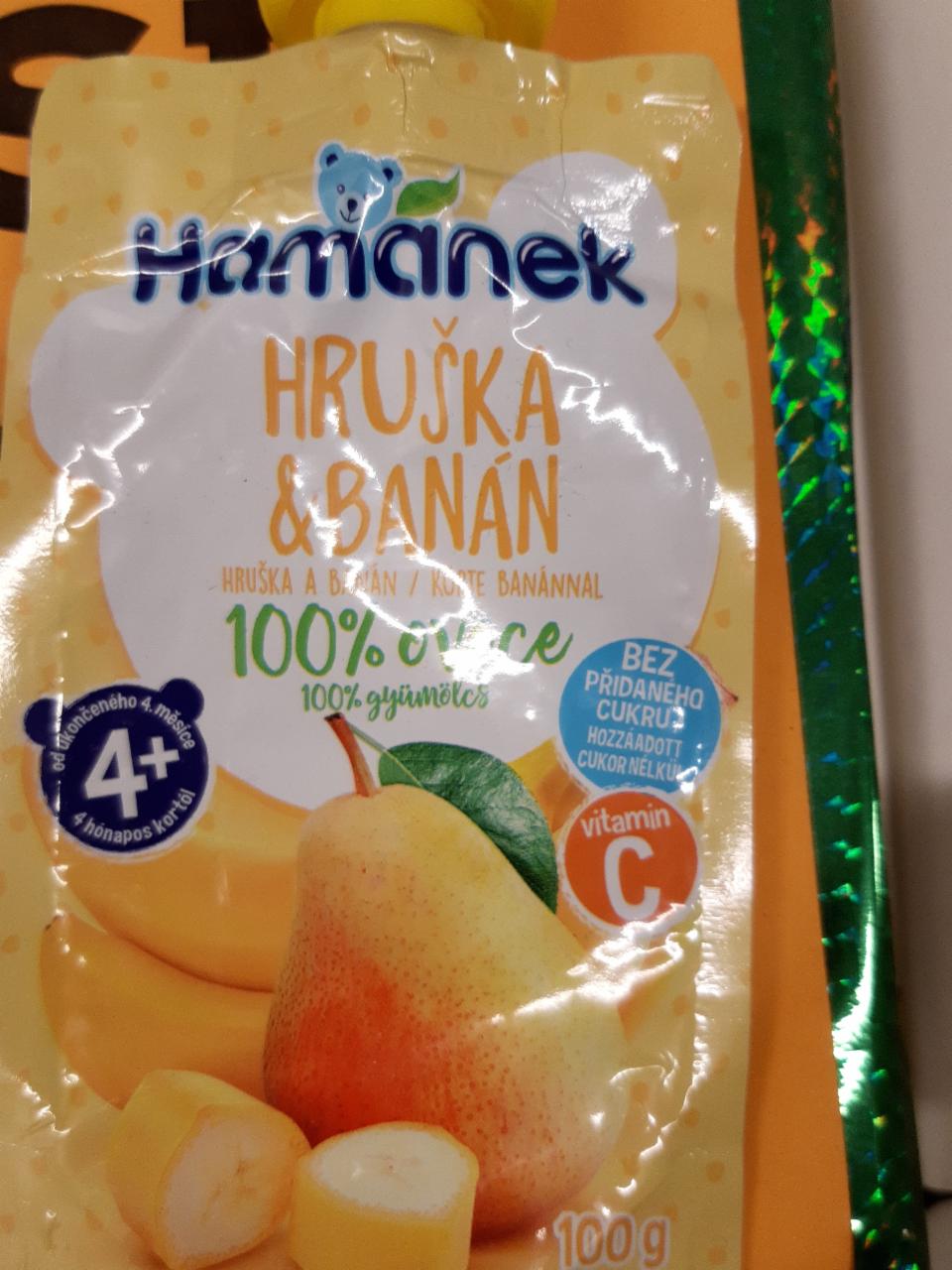 Фото - Детское питание груша банан Hamánek