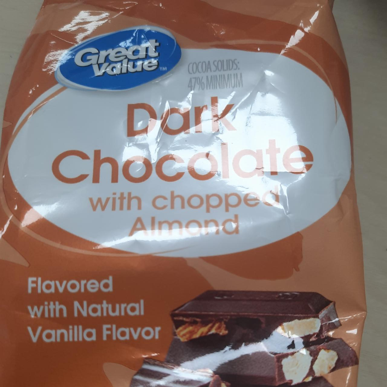 Фото - Dark chocolate with chopped Almond Great Value