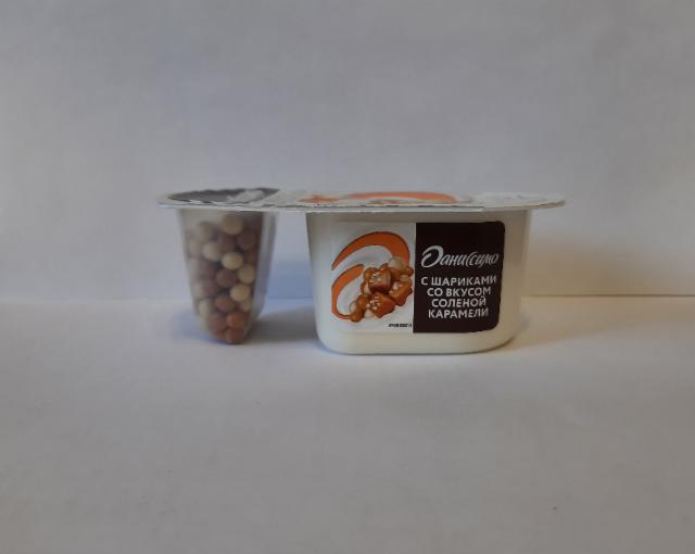 Фото - Йогурт и хрустящие шарики со вкусом солёной карамели Даниссимо Фантазия
