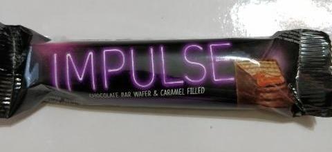 Фото - Вафельная конфета с мягкой карамелью, шоколадной глазурью Импульс Impulse Яшкино