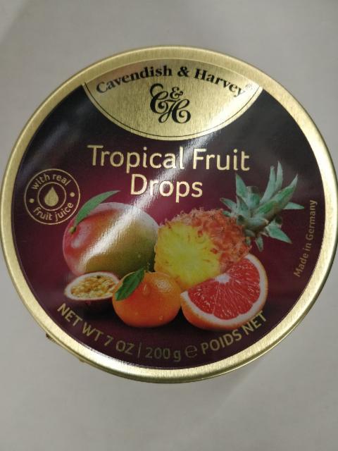 Фото - Карамель леденцовая с фруктовым соком Tropical Fruit Cavendish & Harvey