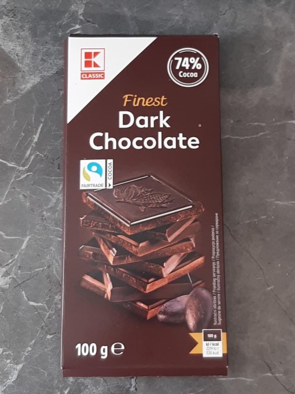 Фото - Шоколад черный 74% Finest Dark Chocolate K-Classic