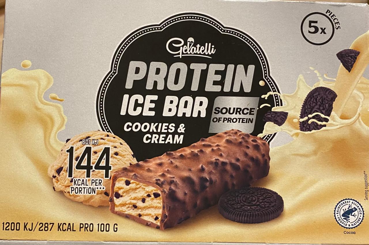 Фото - Protein ice bar Cookies & cream Gelatelli