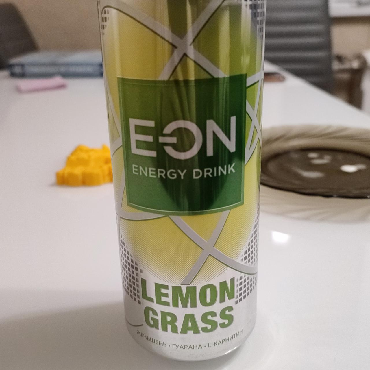 Фото - Напиток энергетический lemon grass E-On