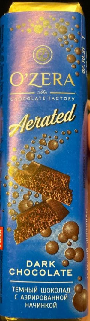 Фото - O'ZERA AERATED DARK CHOCOLATE темный шоколад с аэрированной начинкой 