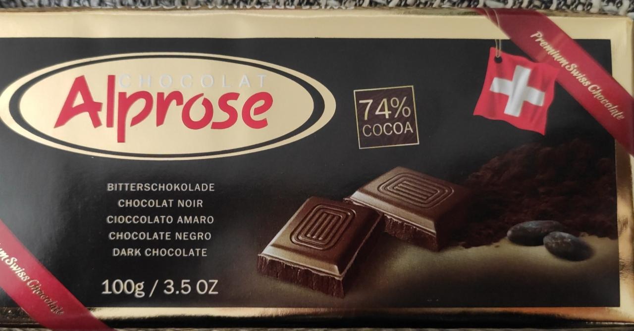 Фото - шоколад горький 74% какао Alprose