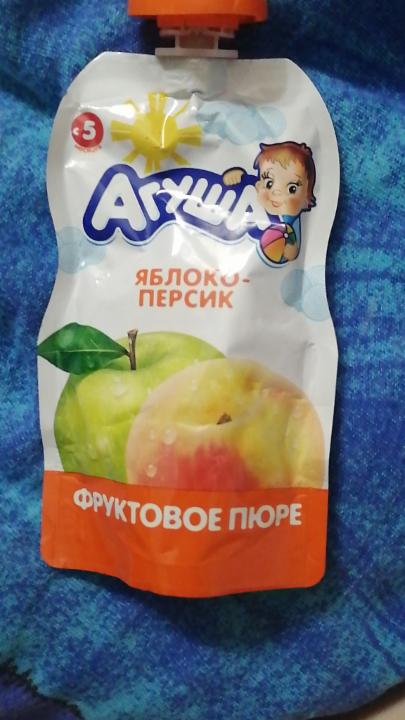 Фото - пюре фруктовое с 5 мес яблоко-персик Агуша