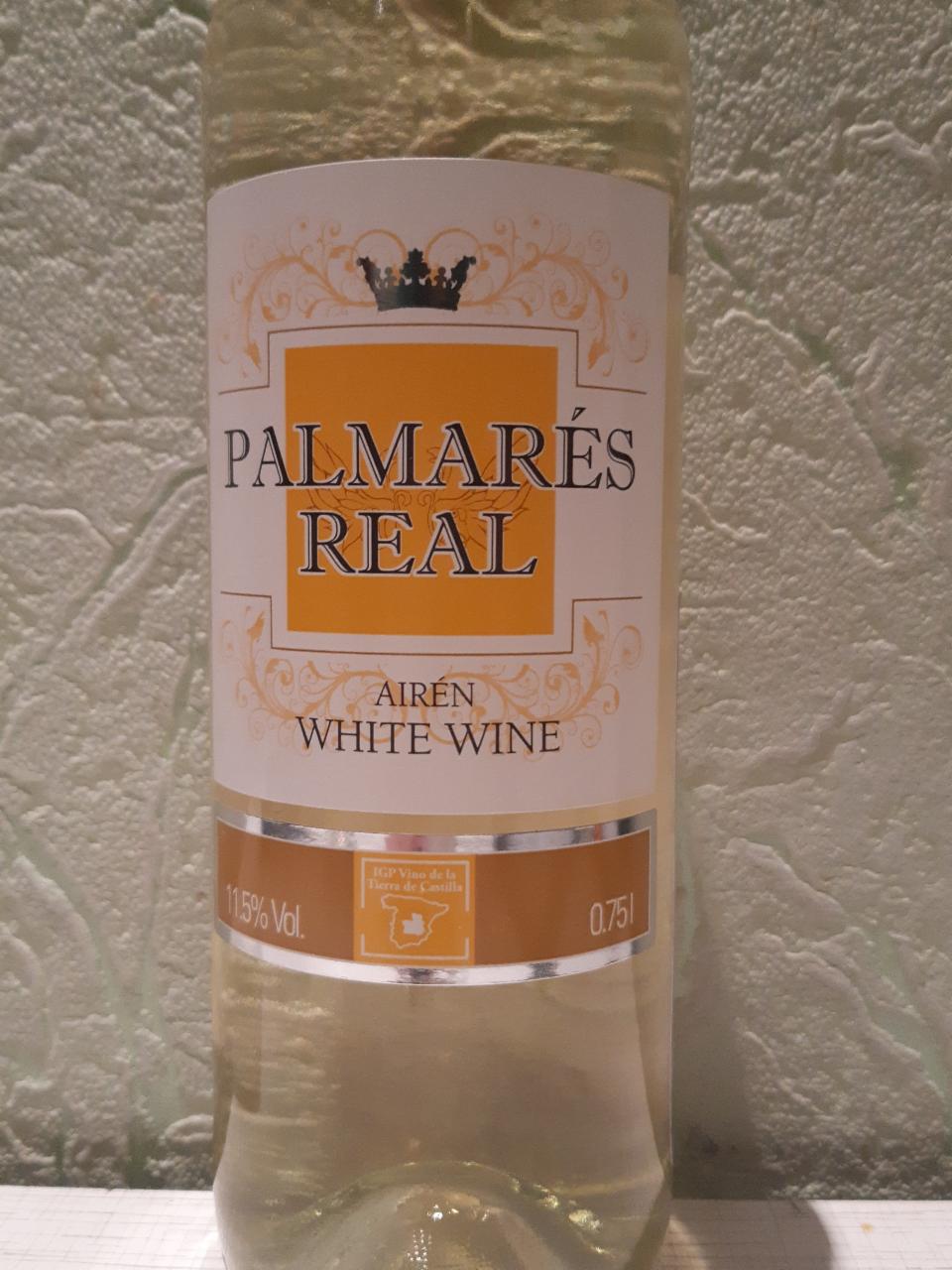 Фото - Вино белое полусладкое Palmares Real Airen