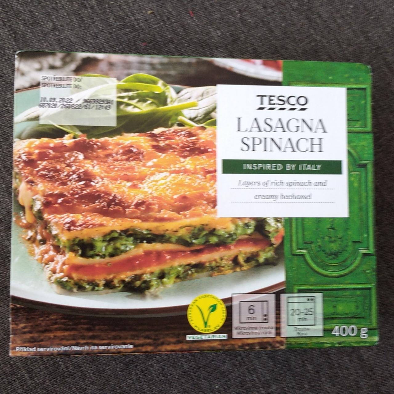 Фото - Lasagna Spinach nová receptura Tesco