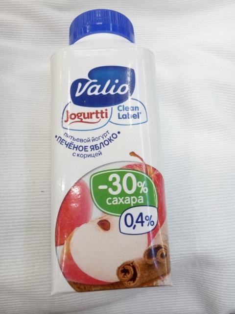 Фото - Йогурт питьевой Valio печеное яблоко 0.4%