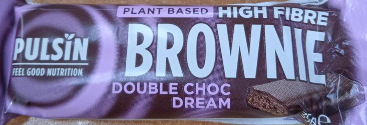 Фото - батончик брауни двойной шоколад растительный Pulsin