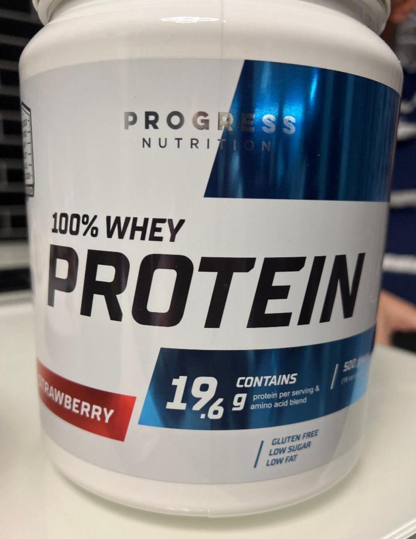 Фото - Протеин 100% Whey Protein Strawberry клубника Progress Nutrition