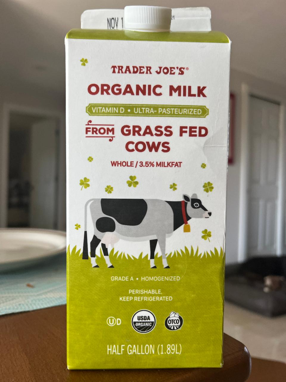 Фото - Organic milk Trader Joe’s