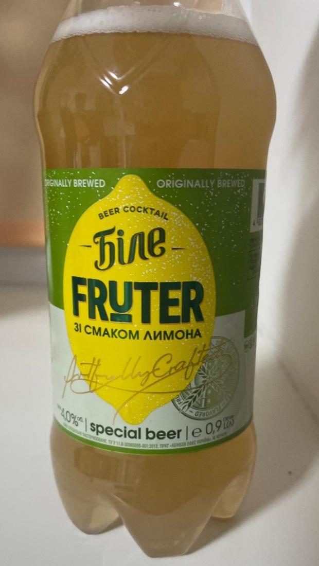 Фото - Пиво Fruter со вкусом лимона Черниговское Белое