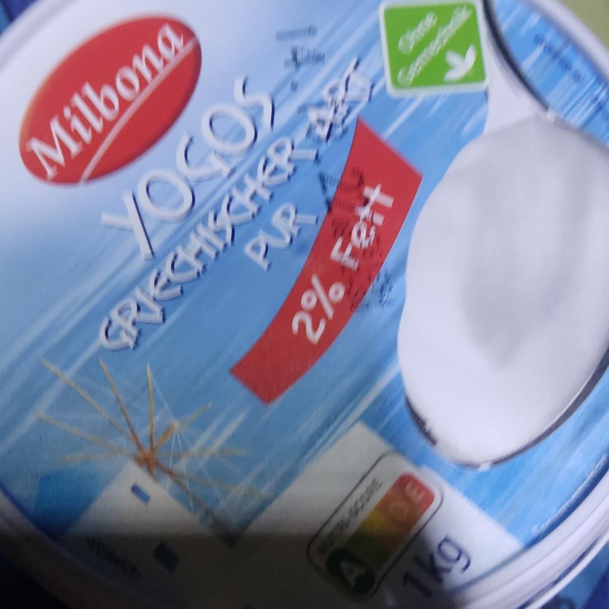 Фото - Греческий йогурт Yogos 2% Milbona