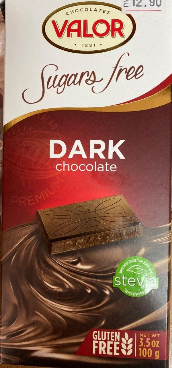 Фото - темный шоколад без сахара dark chocolate Valor