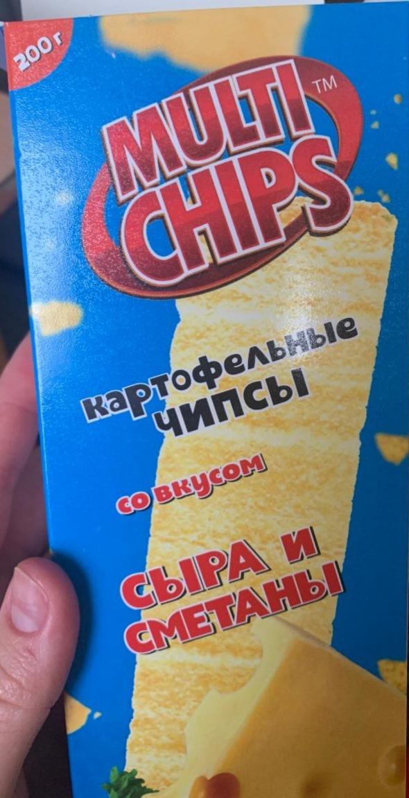 Фото - Картофельные чипсы с сыром и сметаной Multi chips