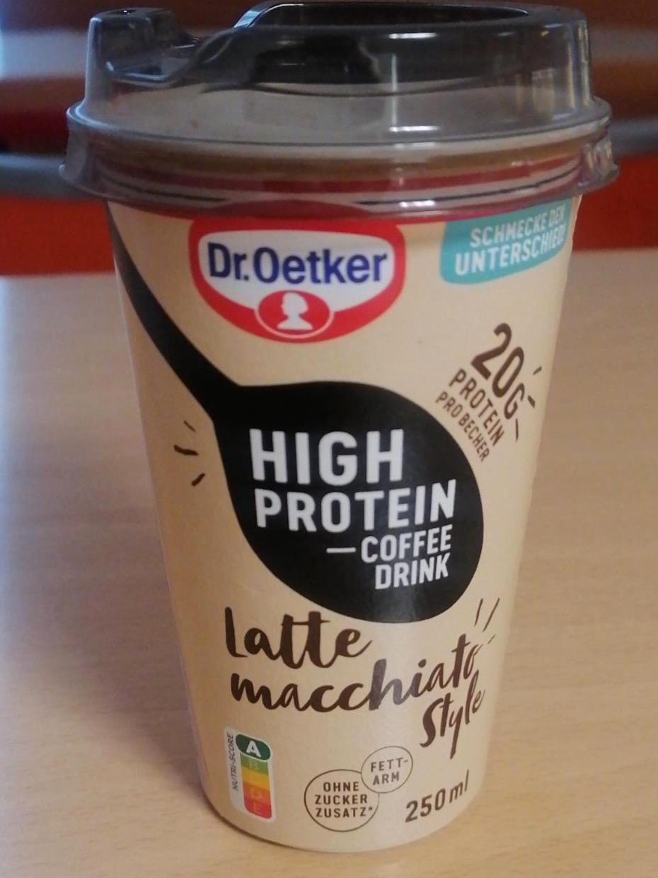 Фото - High protein coffee drink Latte macchiato style Dr.Oetker
