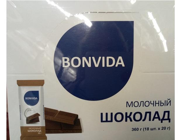 Фото - Шоколад молочный Bonvida (Бонвида) в плитках