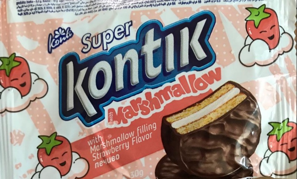 Фото - Печенье маршмеллоу со вкусом клубники Super Kontik Кonti