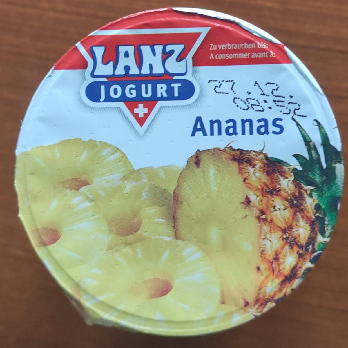 Фото - йогурт со вкусом ананса LANZ JOGURT