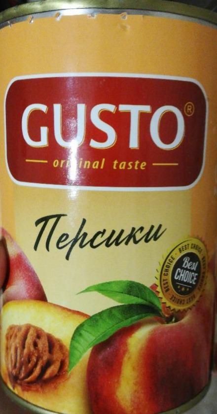 Фото - персики консервированные Gusto