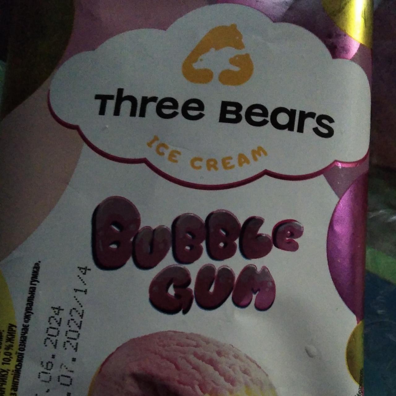 Фото - Мороженое 10% bubble gum Three bears