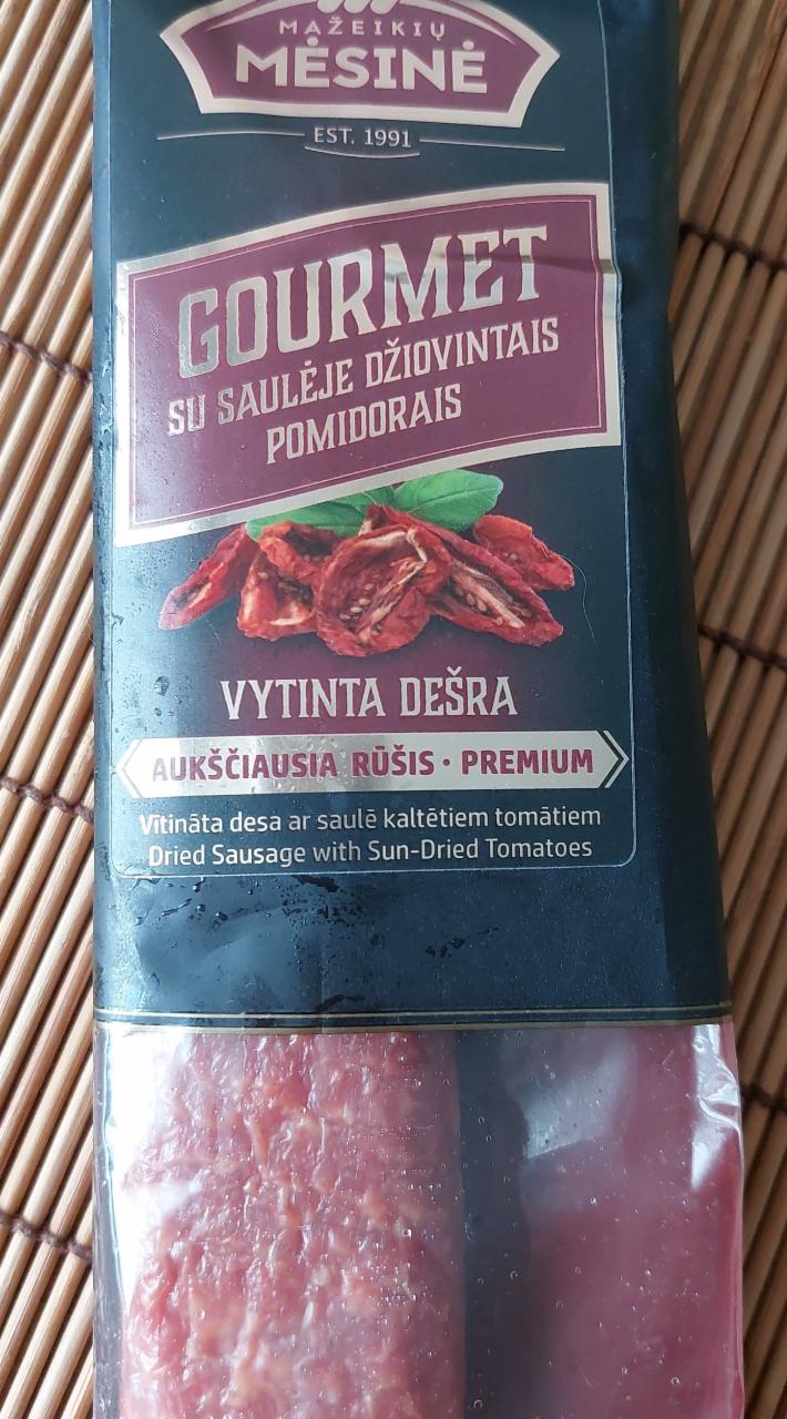 Фото - Колбаса вяленая с вялеными томатами Mažeikių mėsinė