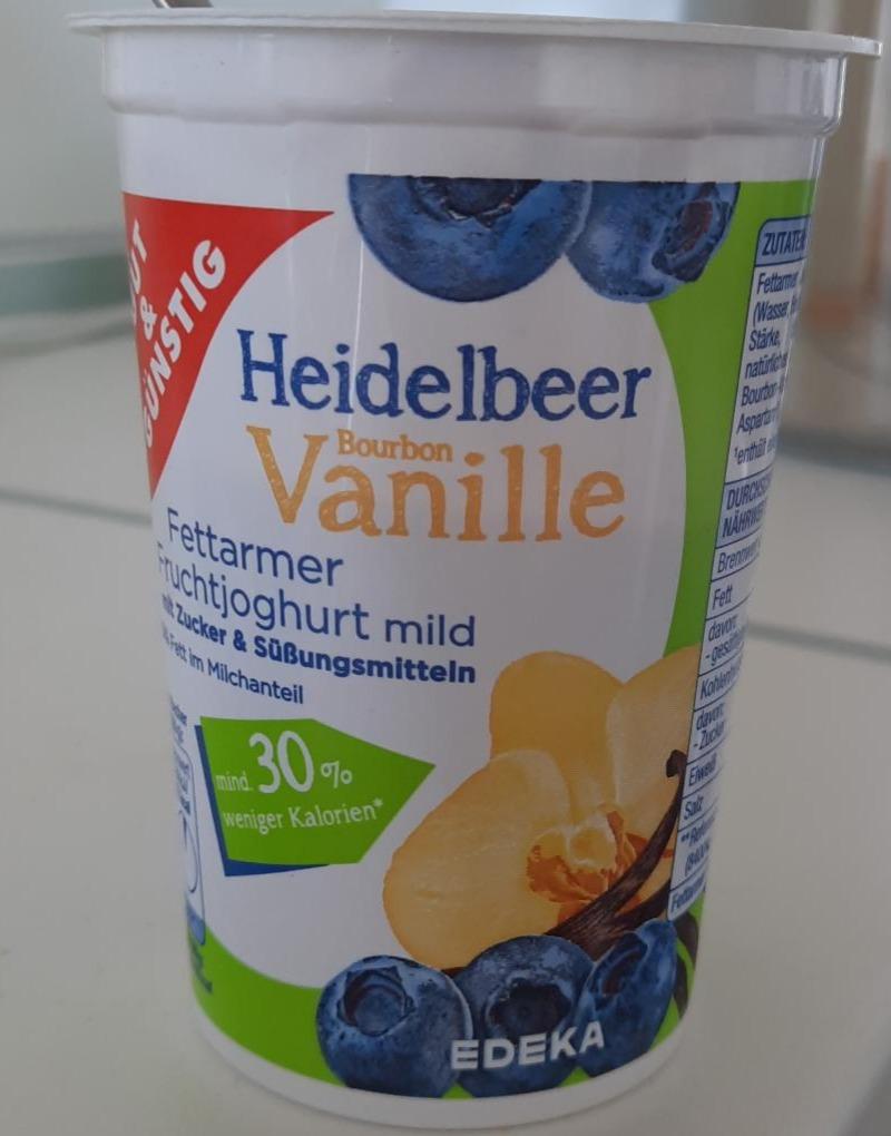 Фото - Fettarmer Fruchtjoghurt mild 1.5% I'm Vanille Heidelbeer Gut&Günstig