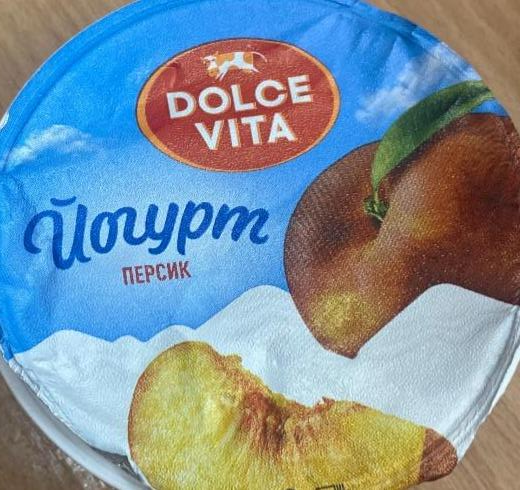 Фото - йогурт воздушный с персиком 2.8% Dolce Vita