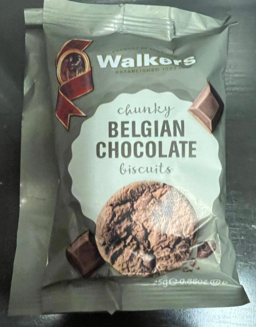 Фото - Печенье шоколадное с кусочками шоколада Chunky Belgian Chocolate Biscuits Walkers