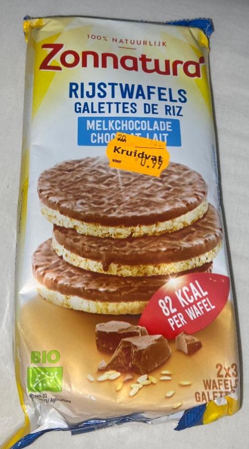Фото - RijstWafels melkchocolade Zonnatura