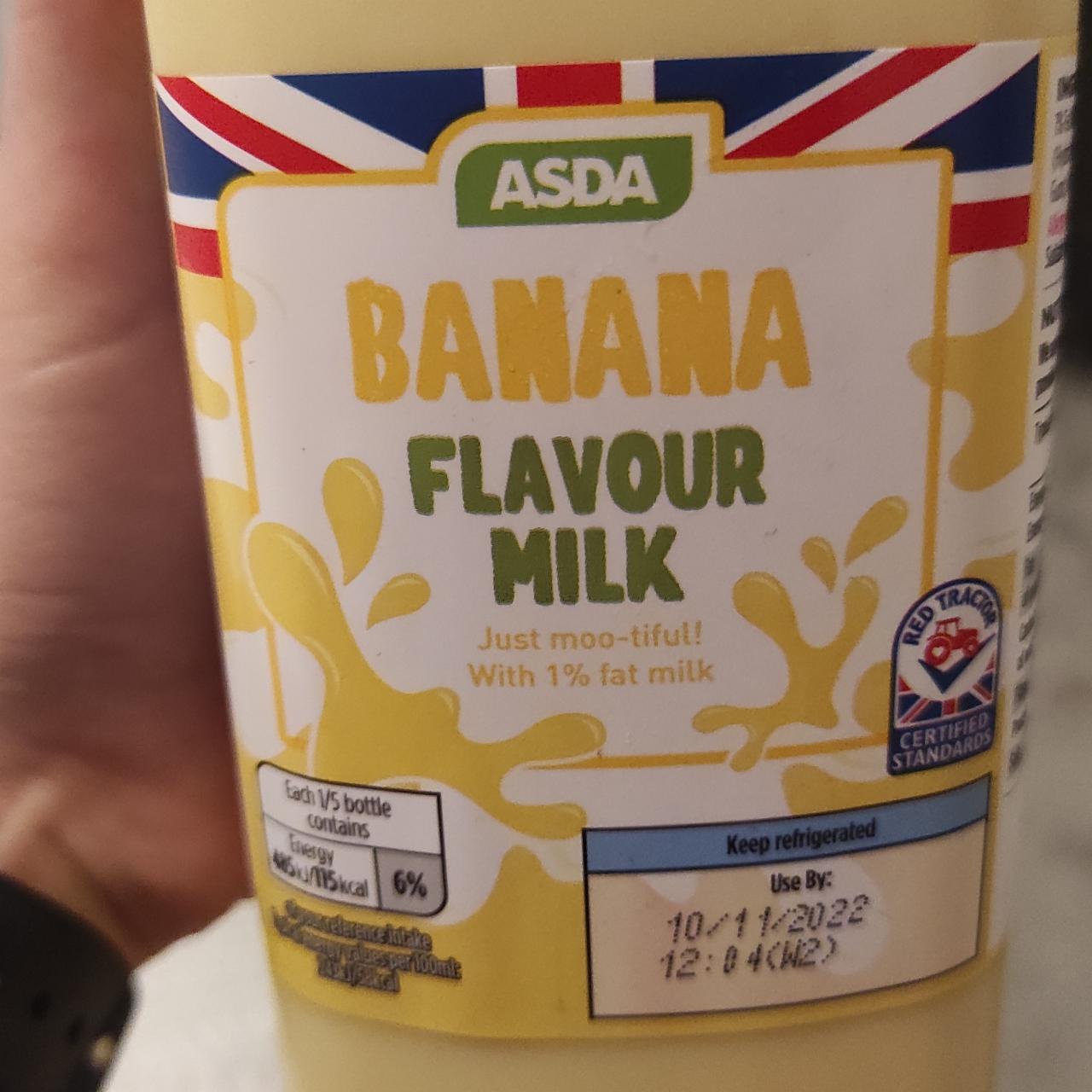 Фото - Молоко 1.1% со вкусом банана Banana Flavour Asda