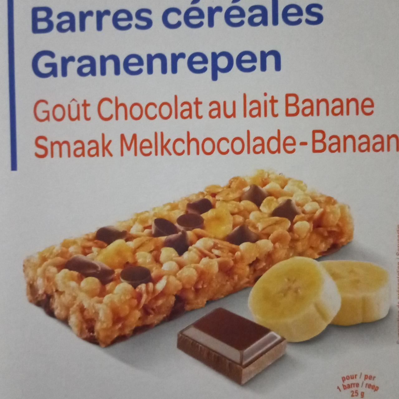 Фото - Barres cereales granenrepen chocolat au lait banane Carrefour