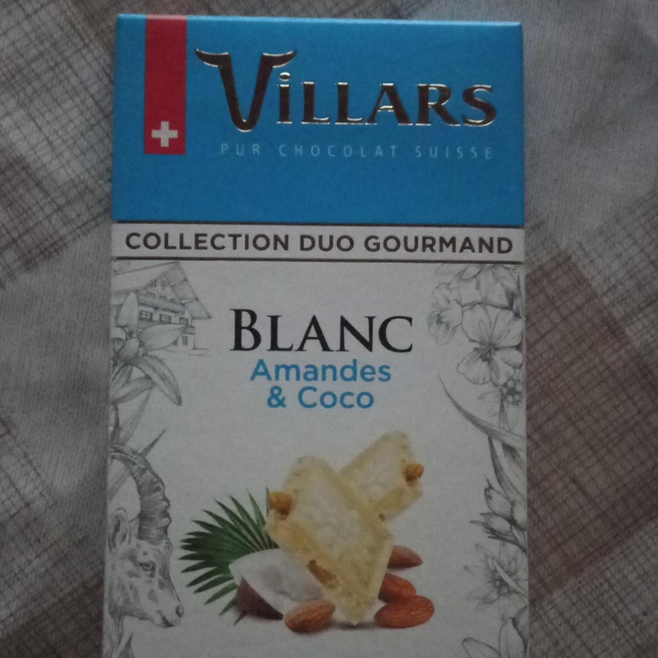 Фото - Шоколад белый с цельным миндалем и карамелизованным кокосом blanc amandes&coco Villars