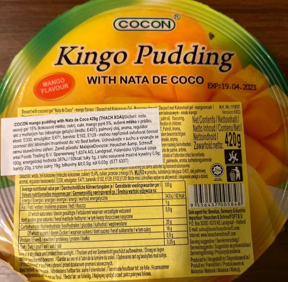 Фото - Пудинг манго Kingo Pudding with nata de Cocon