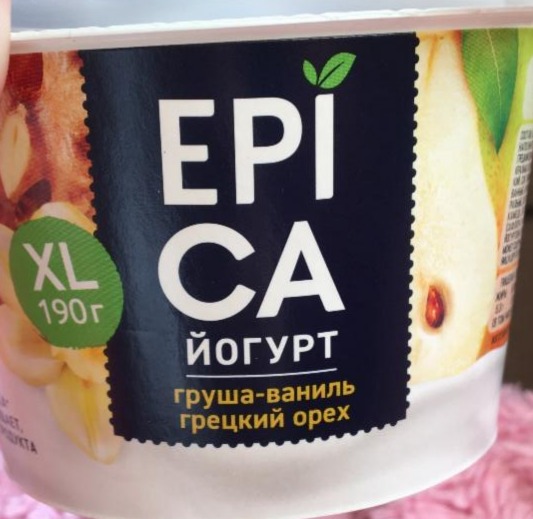 Фото - йогурт 5.3% груша-ваниль грецкий орех Epica