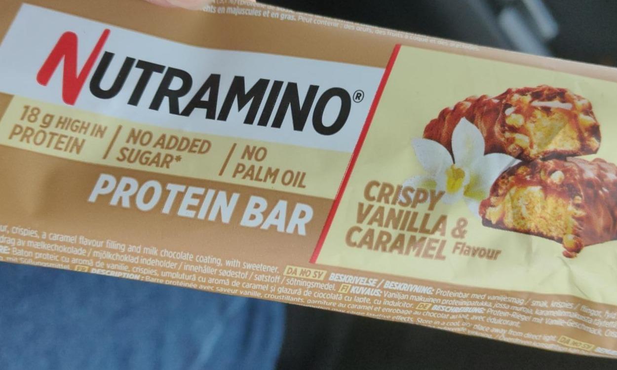 Фото - Батончик протеиновый со вкусом ванили и карамели Protein Bar Crispy Vanilla & Caramel Nutramino
