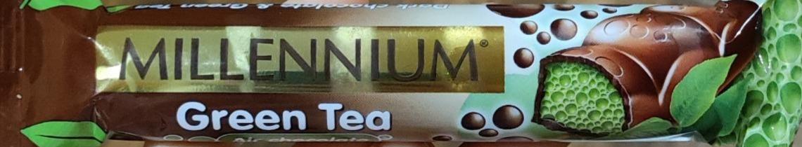 Фото - шоколад черный пористый зеленый чай Green tea Millennium