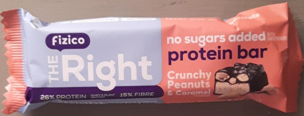 Фото - The right protein bar crunchy peanuts caramel Fizico