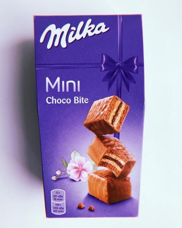 Фото - Пирожное бисквитное Milka Мини чоко байт.