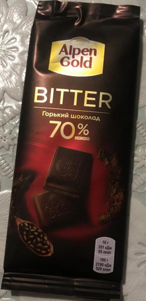Фото - Шоколад Bitter горький 70% какао Alpen Gold