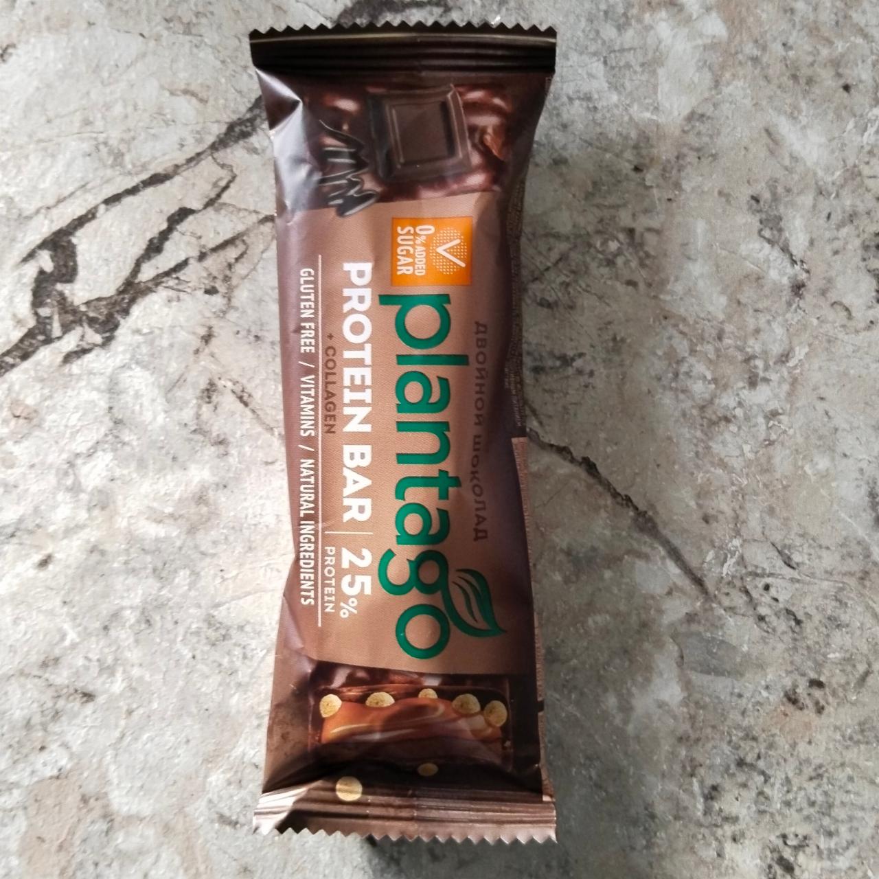 Фото - Батончик двойной шоколад protein bar Plantago