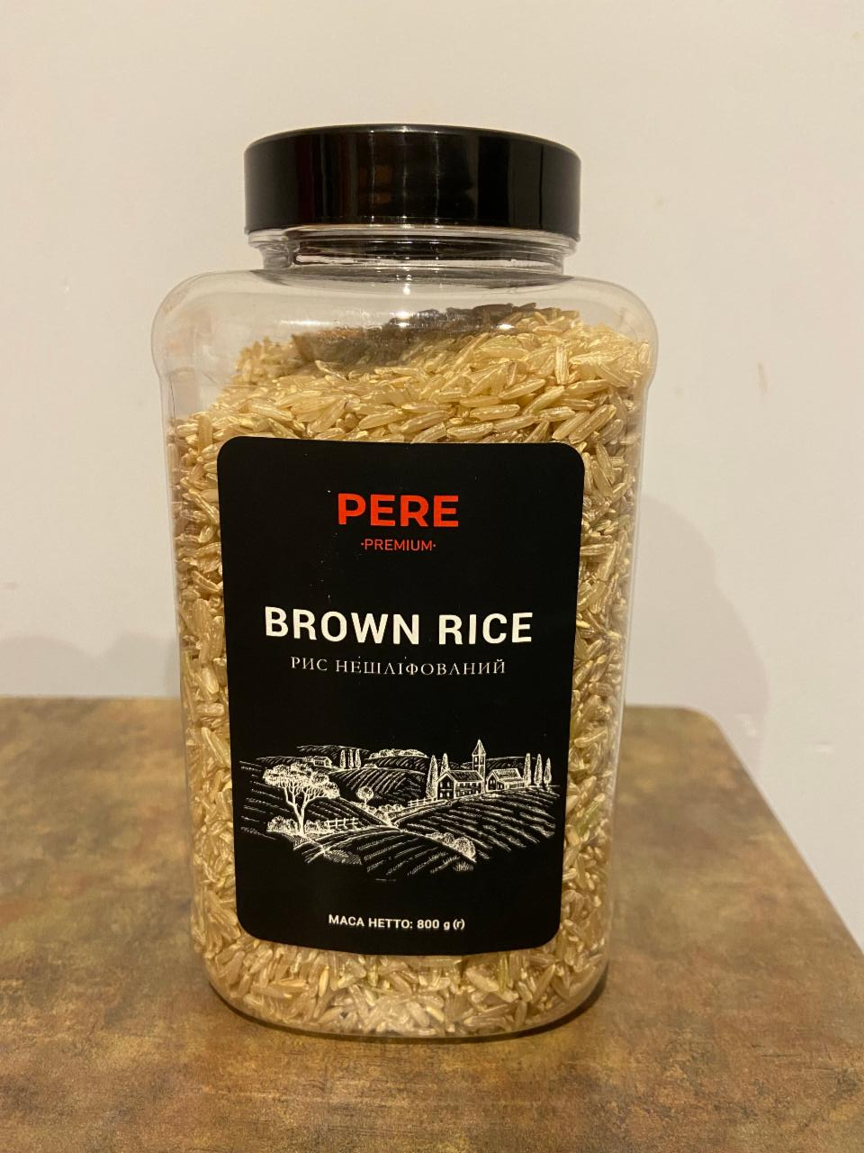 Фото - рис нешлифованный Brown Rice Pere