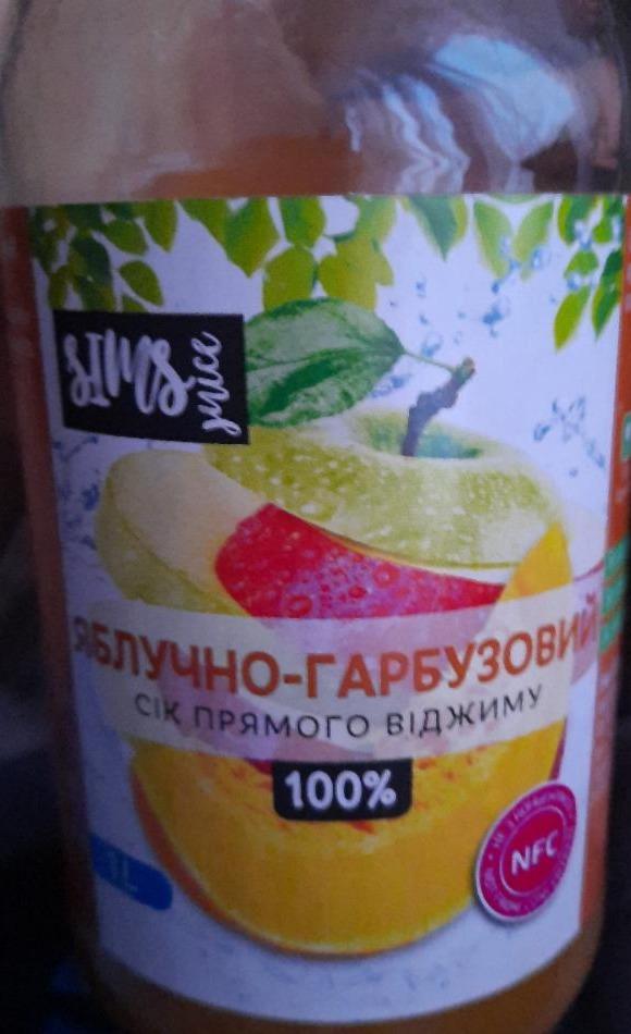 Фото - сок яблочно-тыквенный неосветлённый пастеризованный Sims Juice